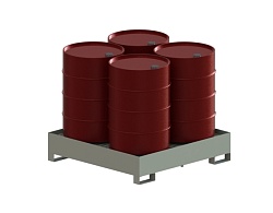 Поддон для хранения 4-х бочек по 200 литров или 1 еврокуба на 1000 литров ПБК-04 ПВЛ