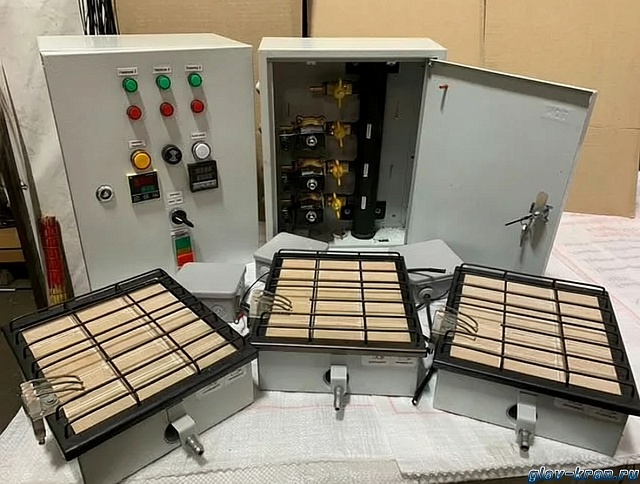 Нагревательная камера на 24 бочки по 200 литров или 6 еврокубов по 1000 литров, 2 уровня хранения, электрический обогрев ТЭНами или газом до -20 кВт, 4950x3850х1730 мм, рабочая температура нагрева до -250 ᵒС, напряжение -220/380В