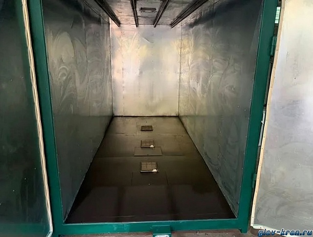 Нагревательная камера на 24 бочки по 200 литров или 6 еврокубов по 1000 литров, 2 уровня хранения, электрический обогрев ТЭНами или газом до -20 кВт, 4950x3850х1730 мм, рабочая температура нагрева до -250 ᵒС, напряжение -220/380В