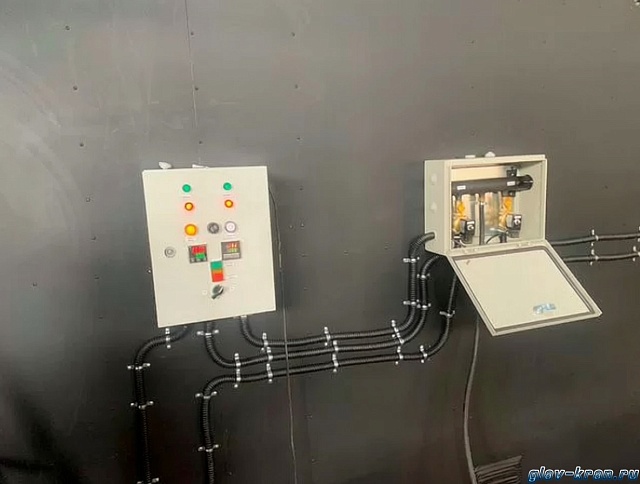 Нагревательная камера на 24 бочки по 200 литров или 6 еврокубов по 1000 литров, 2 уровня хранения, электрический обогрев ТЭНами или газом до -20 кВт, 4950x3850х1730 мм, рабочая температура нагрева до -250 ᵒС, напряжение -220/380В